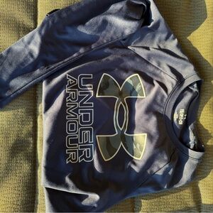 Under Armour Navy Kids' Long-Sleeve Logo Sweatshirt